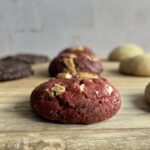 Red velvet Toblerone filled cookies